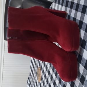 Gianvito Rossi suede platform booties